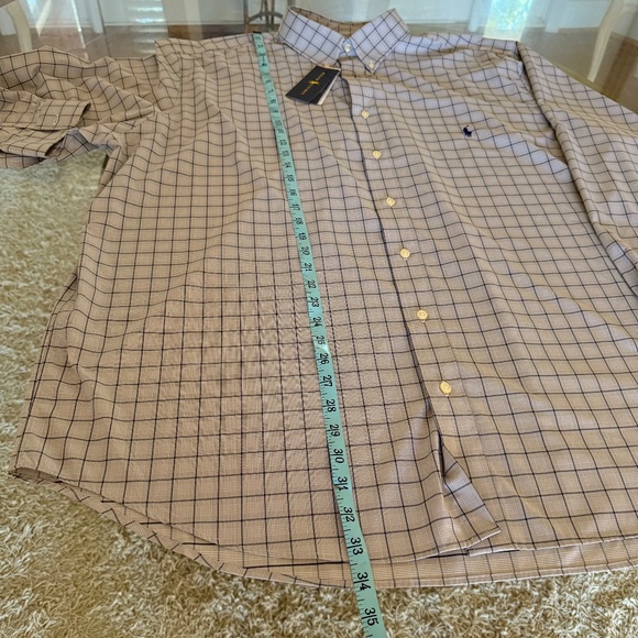 Polo Ralph Lauren 2XB Classic Fit Performance Grey/Blue Plaid Button Down Shirt - Picture 13 of 13